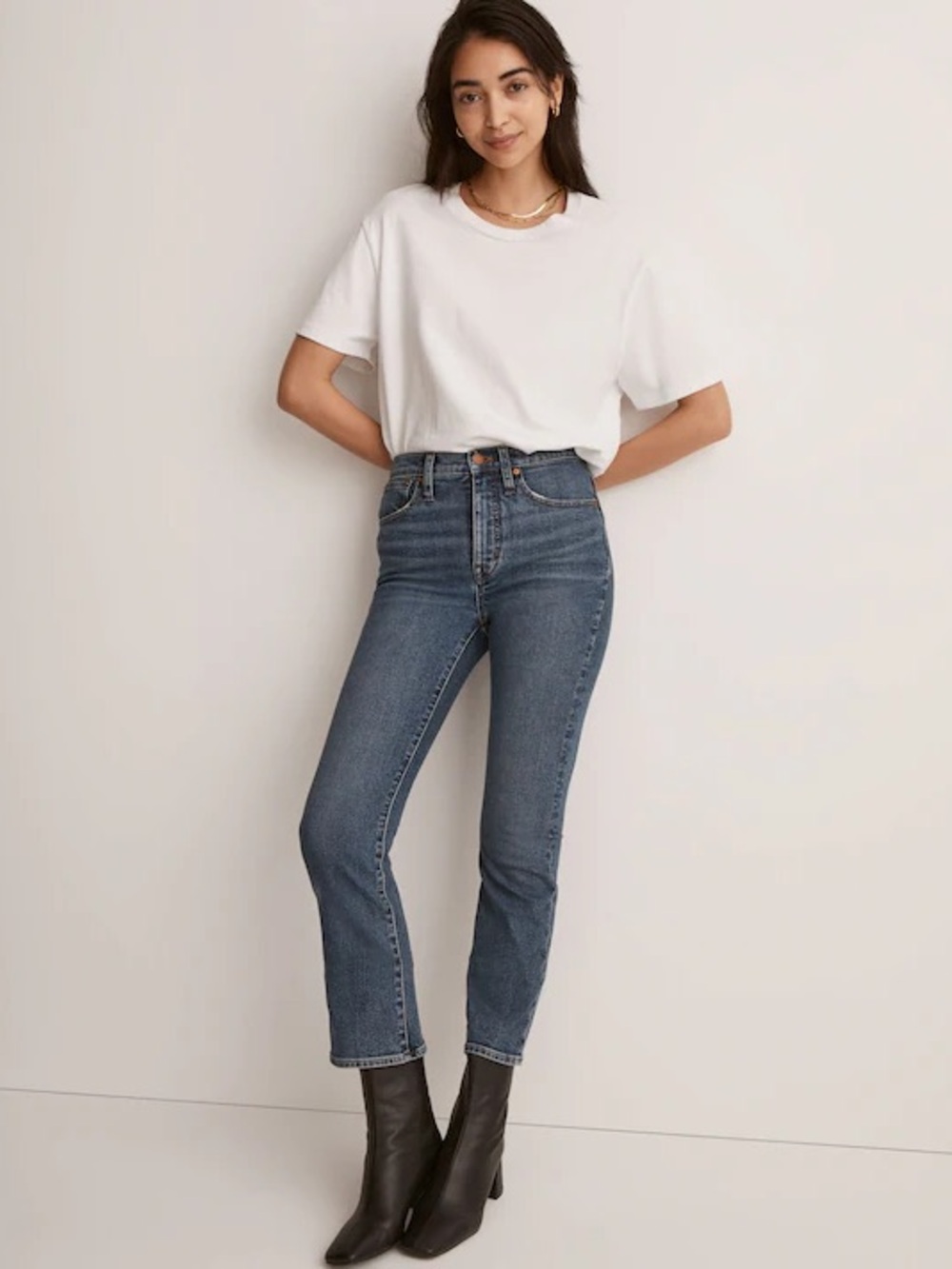 Madewell Women’s Cali Demi-Boot Jeans in Glenside Wash Size 27